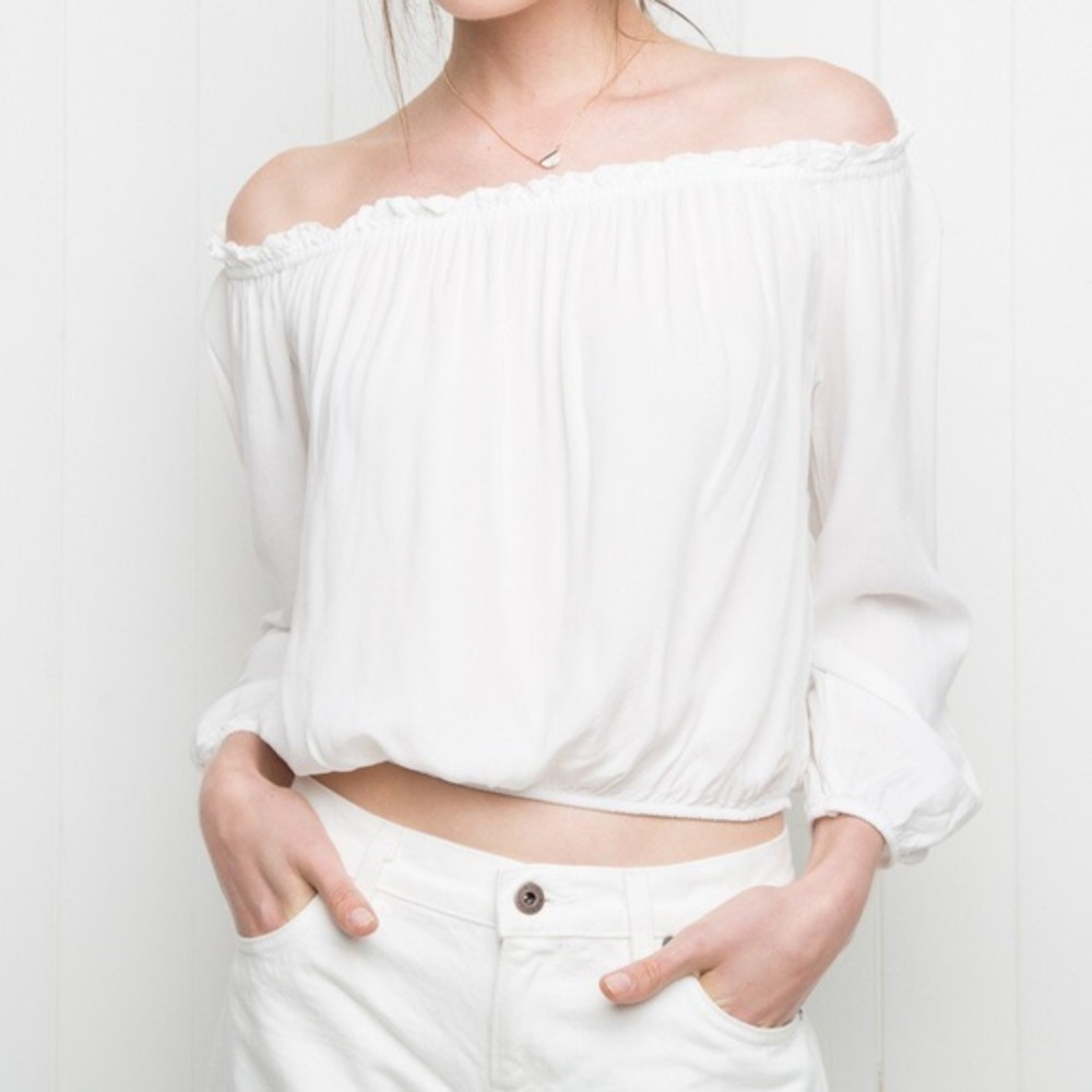 Brandy Melville Maura Off the Shoulder Crop Top